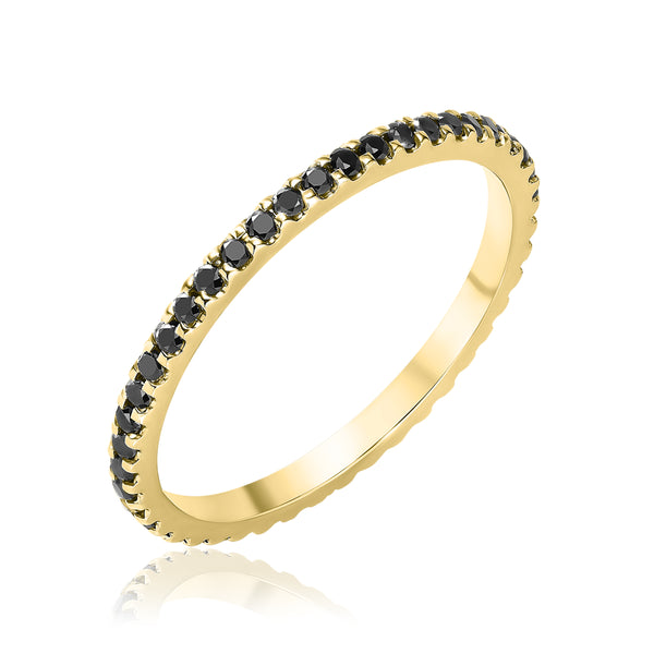 טבעת איטרנטי יהלומים שחורים - 0.50 קראט