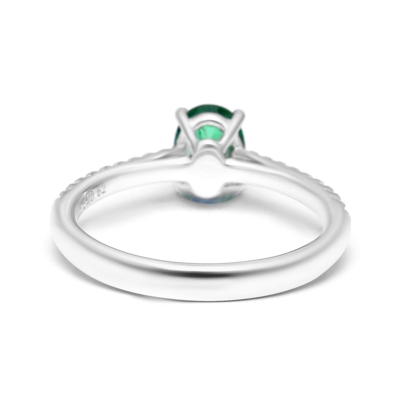טבעת אמרלד אובל - 0.77 קראט