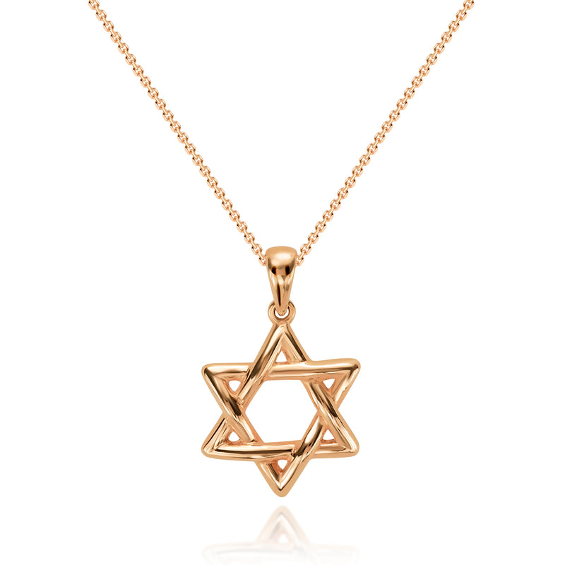 תליון זהב מגן דויד מעוגל - 2.8 גרם