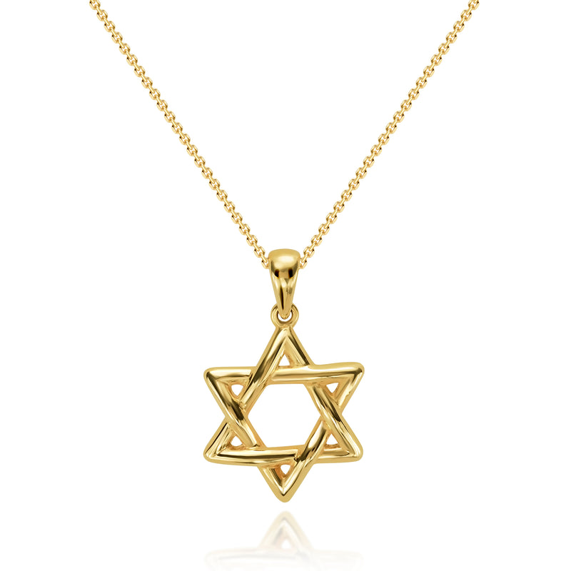 תליון זהב מגן דויד מעוגל - 2.8 גרם