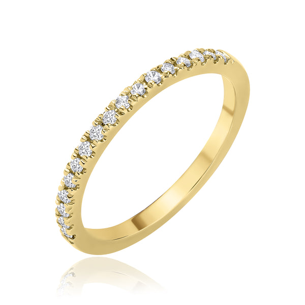 טבעת חצי איטרנטי יהלומים - 0.17 קראט