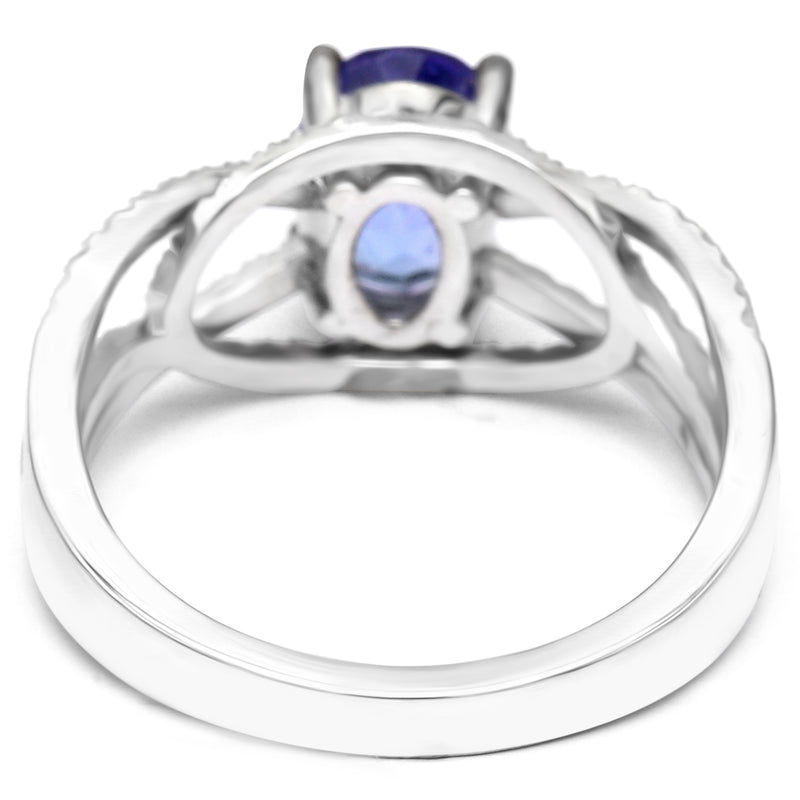 טבעת טנזנייט עם יהלומים - 1.83 קראט