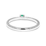 טבעת אמרלד עגולה עם יהלומים - 0.26 קראט