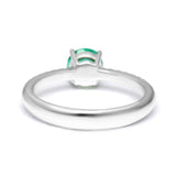 טבעת אמרלד עגולה - 0.88 קראט