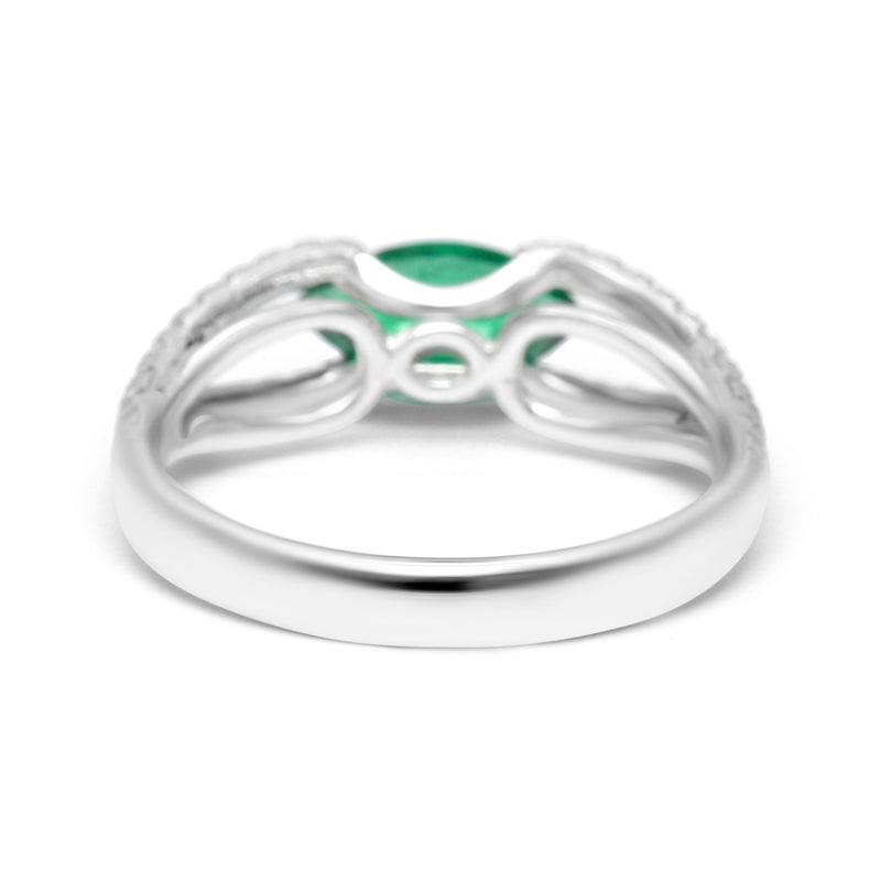 טבעת אמרלד מרקיזה עם חישוק מפוצל - 1.23 קראט