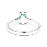 טבעת אמרלד טבעית בחיתוך אובל עם היילו מוחבא - 1.03 קראט